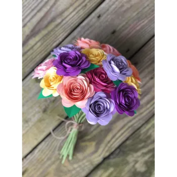 Artificial Rose Paper Bouquet