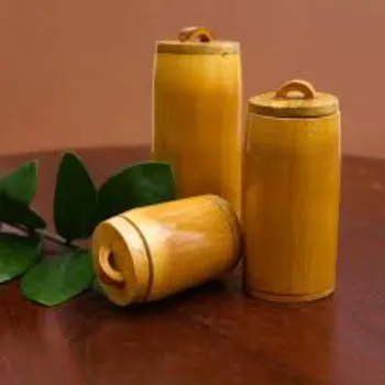   Plain Metal Bamboo Bottle