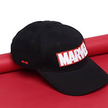 Elegant Black Marvel Cap  