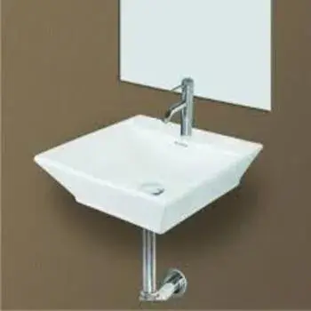 Rectangular Polished Ceramic Pedestal Wash Basins