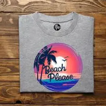Printed Beach T- Shirt