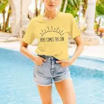Yellow Sun Printed T-Shirt