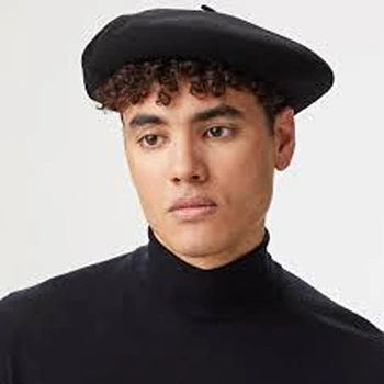 Vogue Black Beret Men Cap