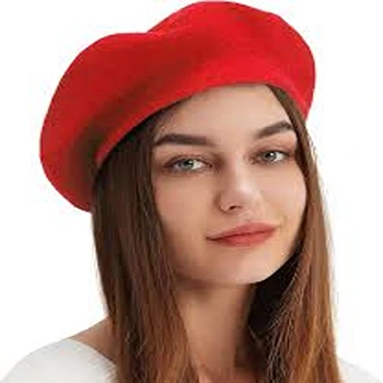 Alluring Red Beret Cap