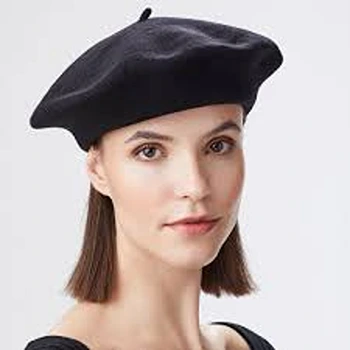 Stylish Black Unisex Cool Beret Cap