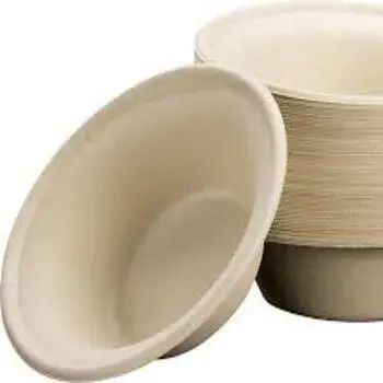 Off Brown Biodegradable Bowl