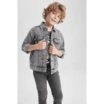 Boys Grey Denim Jacket