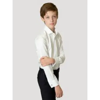 Boys Off White Silk Shirts
