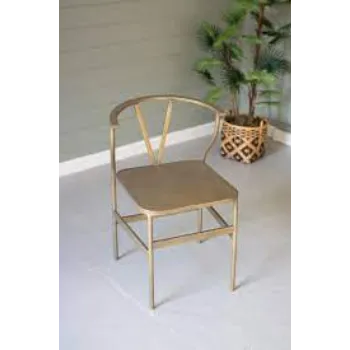 Polished Brass Chair
