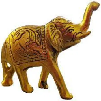  Golden Brass Elephant Statue