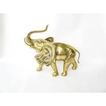  Golden Brass Elephant Statue