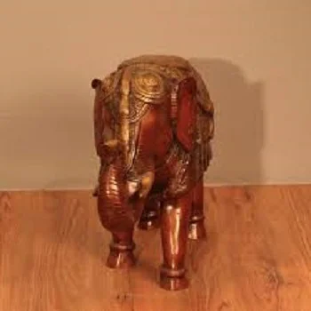 Temple Decorative  Brass Elephant Statue