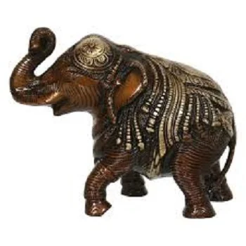 Brass Antique Finish Decorative Grandeur Hefty Elephant