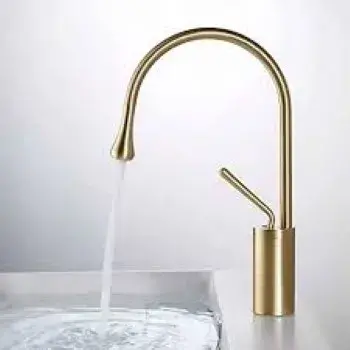 Golden, Brass Faucet