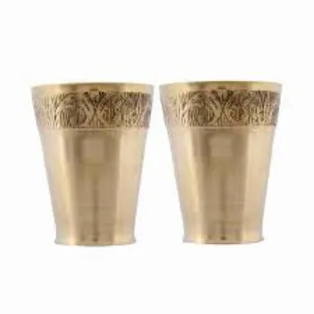 Brass Glass Golden Color