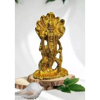  Golden Brass Vishanu God Statue