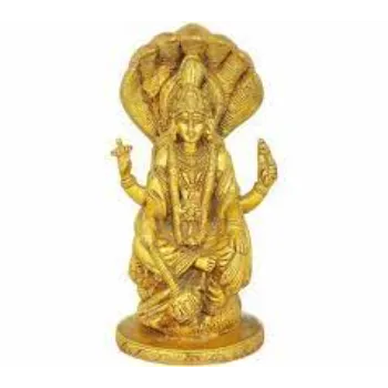  Lord Vishnu Seated on Sheshnag - Brass Statue