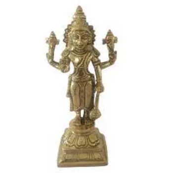 Brass Vishnu God Statue