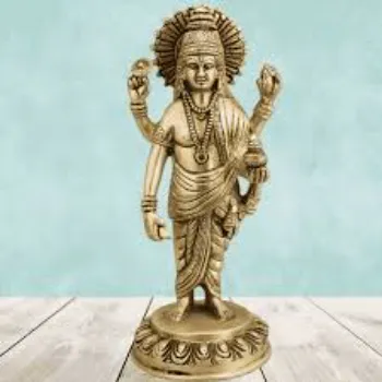  Dhanvantari Brass Statue