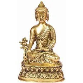 Golden Brass Buddha God Statue
