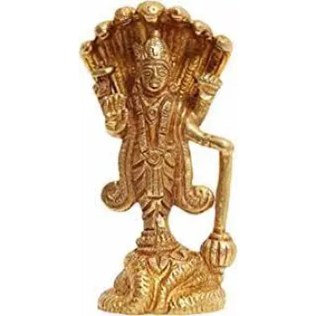  Golden Brass Vishnu Statue