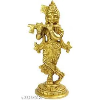 Brass Krishna God Statue