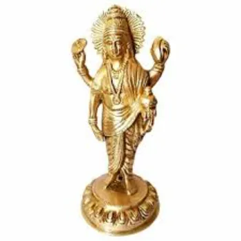  Dhanvantari Brass God Statue
