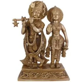 Radha Krishna Brass God Statue