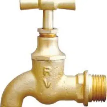 Golden, Brass Hose Bibcock