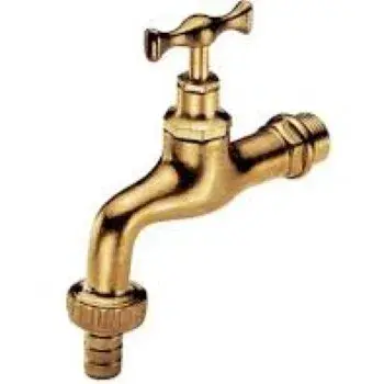 Polished, Brass Hose Bibcock