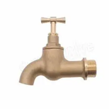 Golden, Brass Hose Bibcock