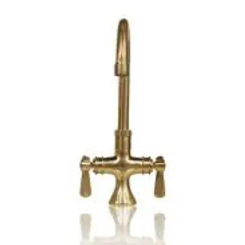 Golden, Brass Kitchen Faucet