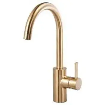 Polished Brass Kitchen Faucet, Color : Golden