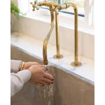 Brass Kitchen Faucet Golden Color 