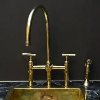 Brass Kitchen Faucet Golden  Color 