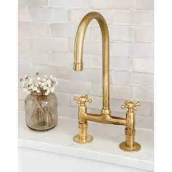 Brass Kitchen Faucet Golden Color