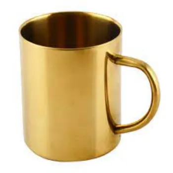 Round Brass Mug