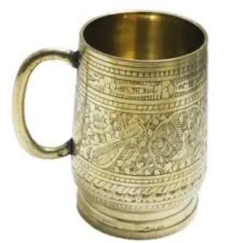 Round Brass Mug