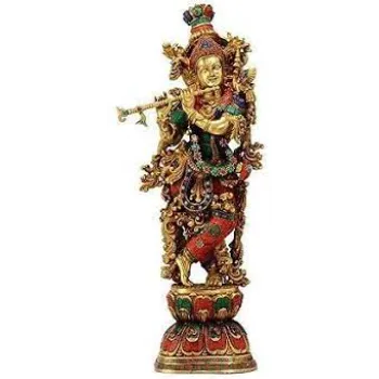  Brass Krishna Statue