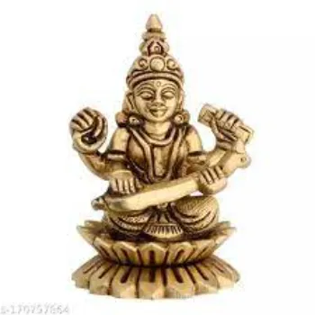 Shreeyaash Antique Finish Brass Kamal Lakshmi Idol Murti Moorti Statue