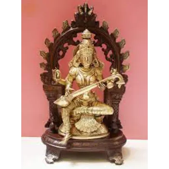Exotic India Goddess Saraswati Brass Statue