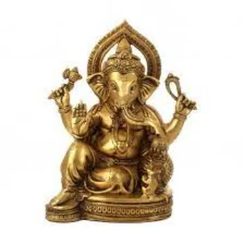  Golden Brass Ganesh Statue