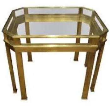 Glass Brass Table
