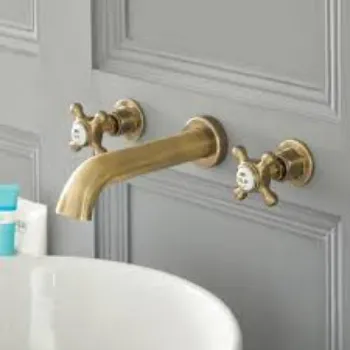 Brass Wall Mixer Golden Color 