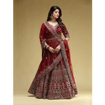 Embroidered Pattern Bridal Lehenga