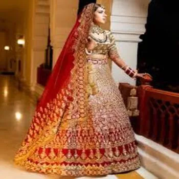 Red Bridal Lehenga With Heavy Work