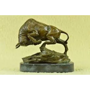 Bronze Bull Sculpture