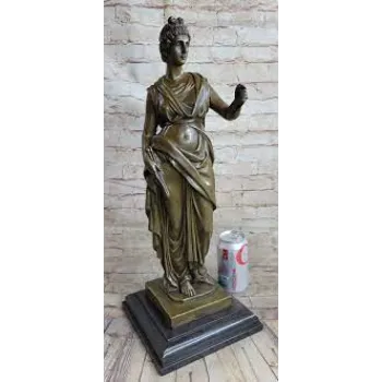 Gorgeous Roman Maiden Genuine Bronze Sculpture