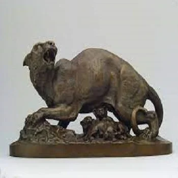 Thomas Cartier Gilt Spelter Bronze Sculpture