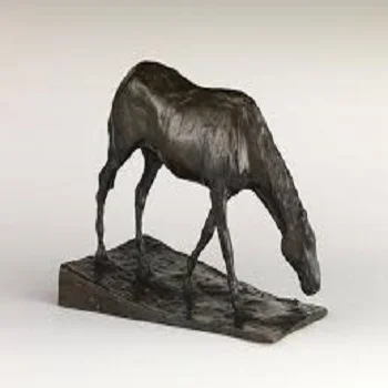 Cheval a labreuvoir Bronze Sculpture 